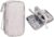 Portable Electronic Organizer Cable Bag Small ProCase Travel Tech Case Hard Drive Accessories Storage Carrying Cases Soft Carrying Pouch for, Cord, Charger, Earphone Flash Drive, USB, SD Card (Grey)