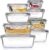 Vtopmart 8 Pack Glass Containers Set for Food Storage with Airtight Lids